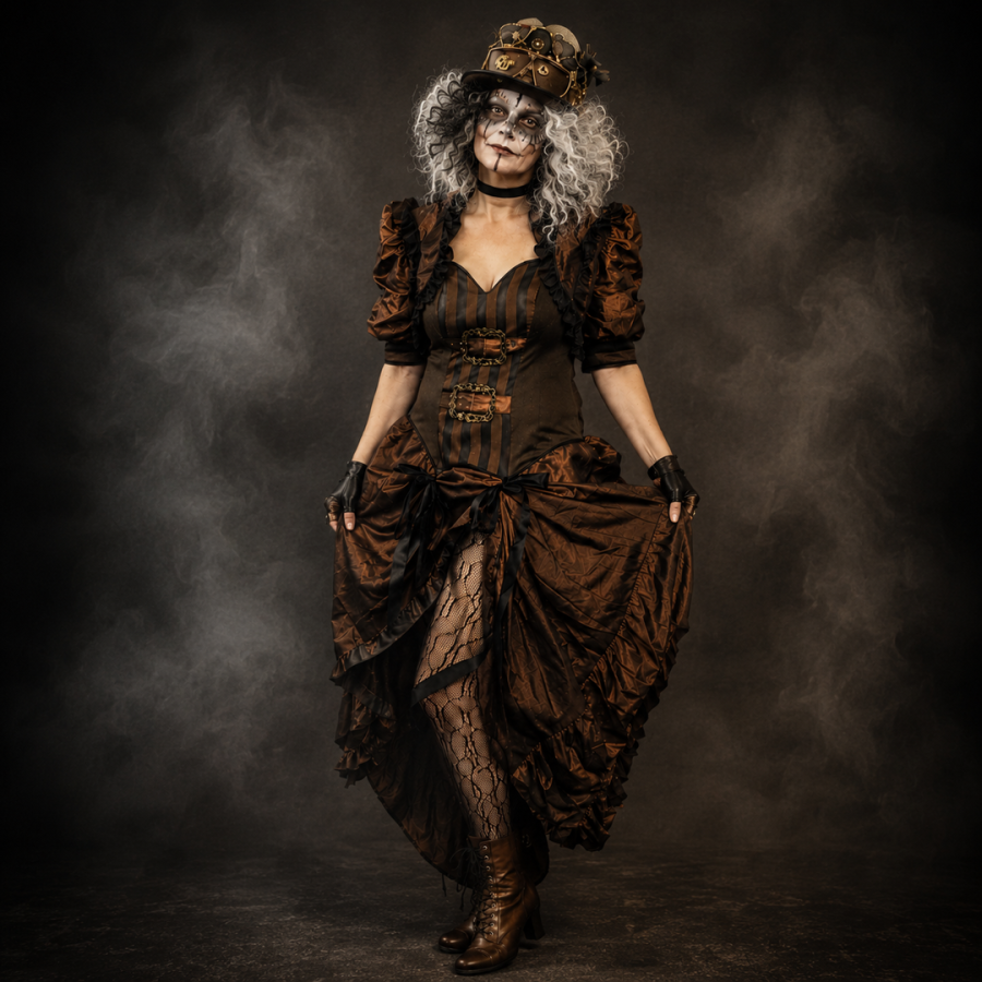 Steampunk Damen Kostüm Horror leihen Roth Verleih Streb